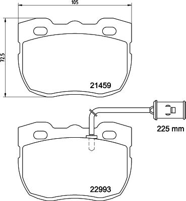 HELLA PAGID 8DB 355 037-941 - Тормозные колодки, дисковые, комплект avtokuzovplus.com.ua