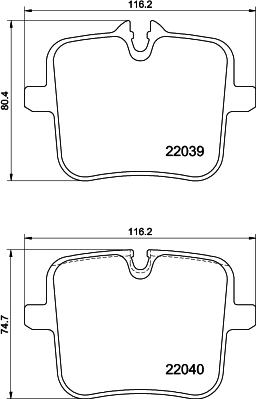 HELLA PAGID 8DB355037991 - Гальмівні колодки, дискові гальма autocars.com.ua