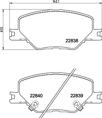 HELLA PAGID 8DB 355 039-061 - Гальмівні колодки, дискові гальма autocars.com.ua