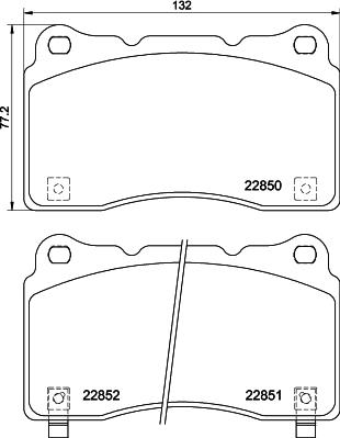 HELLA PAGID 8DB 355 039-151 - Тормозные колодки, дисковые, комплект avtokuzovplus.com.ua