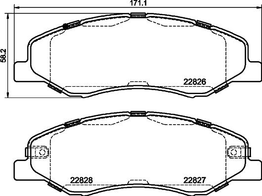 HELLA PAGID 8DB 355 039-181 - Гальмівні колодки, дискові гальма autocars.com.ua