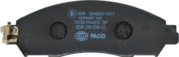 HELLA PAGID 8DB 355 039-331 - Гальмівні колодки, дискові гальма autocars.com.ua