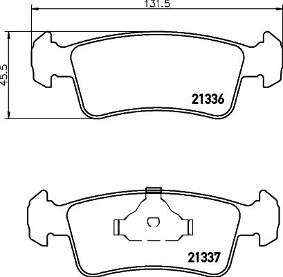 HELLA PAGID 8DB 355 039-621 - Гальмівні колодки, дискові гальма autocars.com.ua