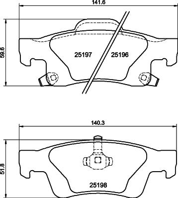 HELLA PAGID 8DB 355 040-031 - Гальмівні колодки, дискові гальма autocars.com.ua