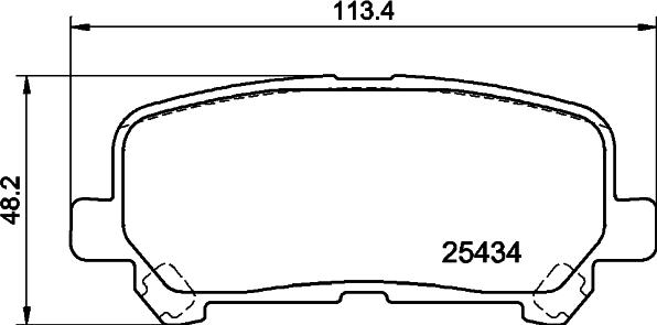 HELLA PAGID 8DB 355 040-131 - Гальмівні колодки, дискові гальма autocars.com.ua