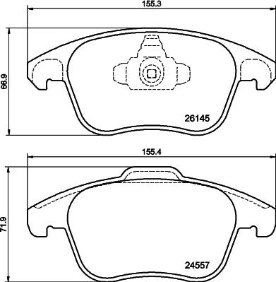 HELLA PAGID 8DB 355 040-141 - Гальмівні колодки, дискові гальма autocars.com.ua