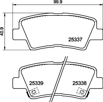 HELLA PAGID 8DB 355 040-171 - Гальмівні колодки, дискові гальма autocars.com.ua