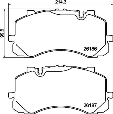 HELLA PAGID 8DB355040241 - Гальмівні колодки, дискові гальма autocars.com.ua