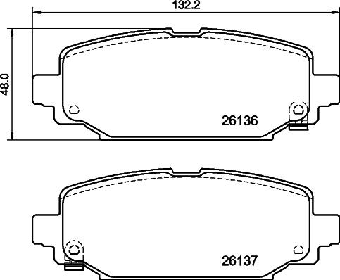 HELLA PAGID 8DB 355 040-251 - Гальмівні колодки, дискові гальма autocars.com.ua