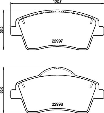 HELLA PAGID 8DB 355 040-351 - Гальмівні колодки, дискові гальма autocars.com.ua