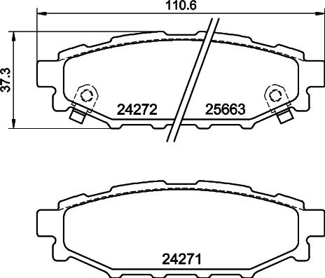 HELLA PAGID 8DB 355 040-391 - Гальмівні колодки, дискові гальма autocars.com.ua