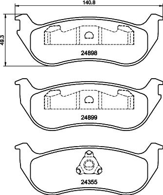 HELLA PAGID 8DB355040451 - Гальмівні колодки, дискові гальма autocars.com.ua