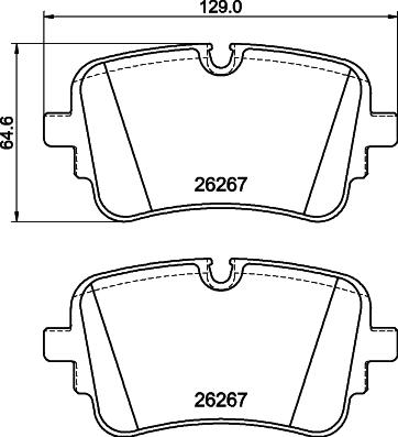 HELLA PAGID 8DB 355 041-001 - Гальмівні колодки, дискові гальма autocars.com.ua