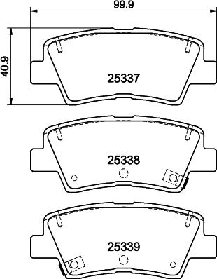 HELLA PAGID 8DB 355 044-731 - Гальмівні колодки, дискові гальма autocars.com.ua