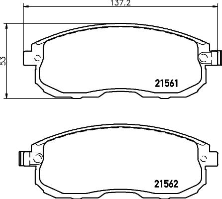 HELLA PAGID 8DB 355 045-091 - Тормозные колодки, дисковые, комплект avtokuzovplus.com.ua