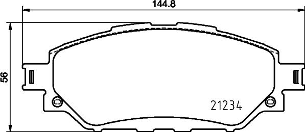 HELLA PAGID 8DB 355 045-311 - Тормозные колодки, дисковые, комплект avtokuzovplus.com.ua