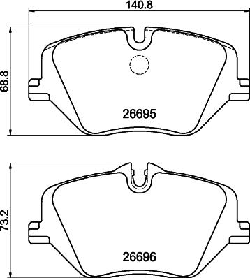 HELLA PAGID 8DB355046051 - Гальмівні колодки, дискові гальма autocars.com.ua