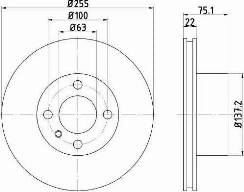 HELLA PAGID 8DD355100251 - Тормозной диск avtokuzovplus.com.ua