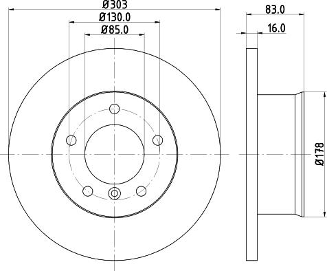 HELLA PAGID 8DD 355 100-391 - Гальмівний диск autocars.com.ua