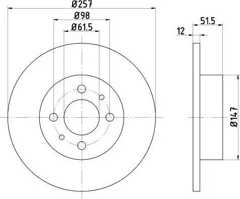 HELLA PAGID 8DD 355 100-691 - Тормозной диск avtokuzovplus.com.ua