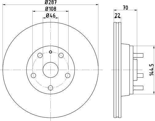 HELLA PAGID 8DD 355 100-871 - Тормозной диск avtokuzovplus.com.ua