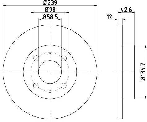 BOSCH 478 747D - Гальмівний диск autocars.com.ua