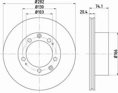 HELLA 8DD 355 101-561 - Тормозной диск avtokuzovplus.com.ua