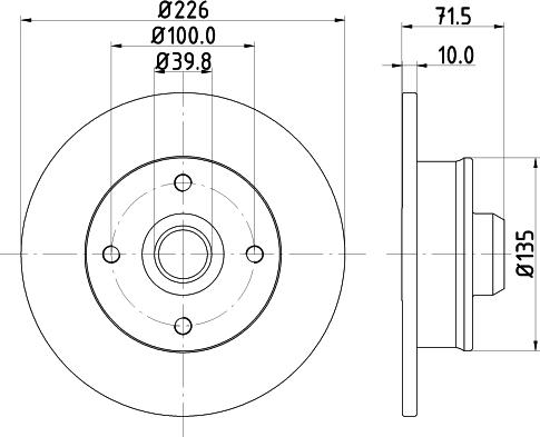 HELLA PAGID 8DD 355 101-662 - Гальмівний диск autocars.com.ua