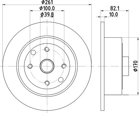 HELLA PAGID 8DD 355 101-671 - Гальмівний диск autocars.com.ua