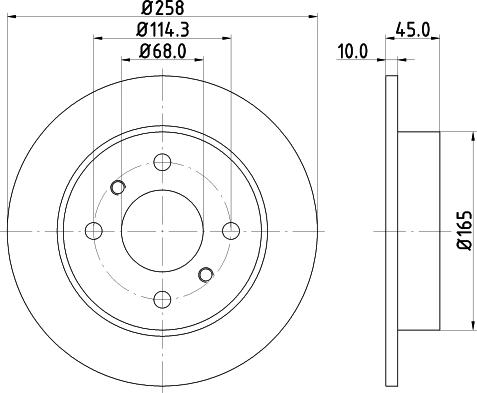 HELLA PAGID 8DD 355 102-661 - Гальмівний диск autocars.com.ua