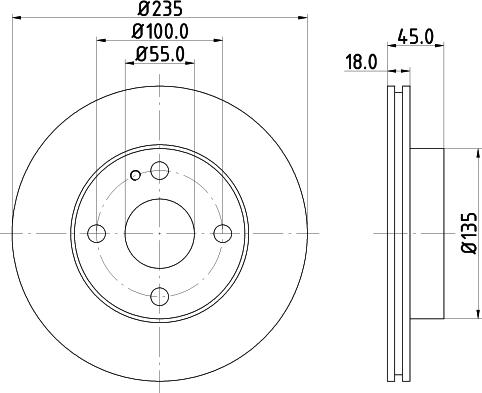 HELLA PAGID 8DD 355 103-171 - Гальмівний диск autocars.com.ua