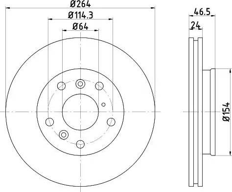 HELLA PAGID 8DD 355 103-211 - Тормозной диск avtokuzovplus.com.ua