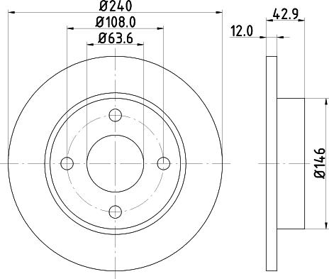 HELLA PAGID 8DD 355 104-631 - Гальмівний диск autocars.com.ua