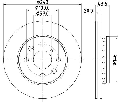 HELLA PAGID 8DD 355 105-011 - Тормозной диск avtokuzovplus.com.ua