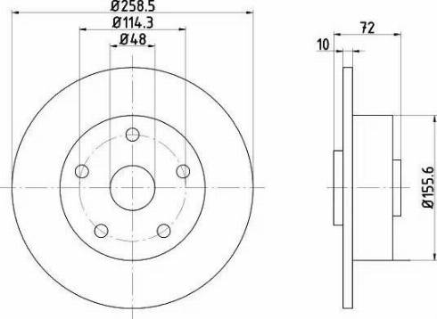 HELLA PAGID 8DD 355 105-061 - Тормозной диск avtokuzovplus.com.ua