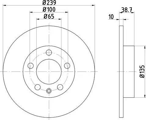 HELLA PAGID 8DD 355 105-701 - Тормозной диск avtokuzovplus.com.ua