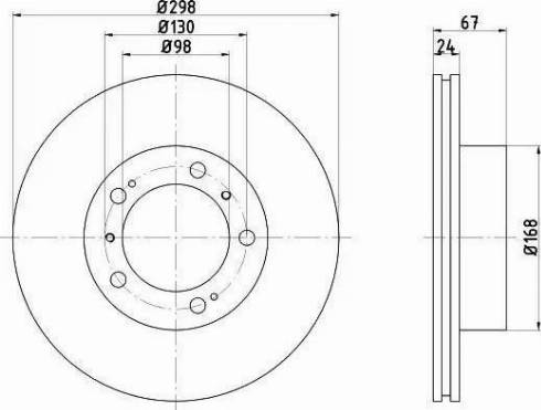 HELLA PAGID 8DD 355 105-711 - Гальмівний диск autocars.com.ua