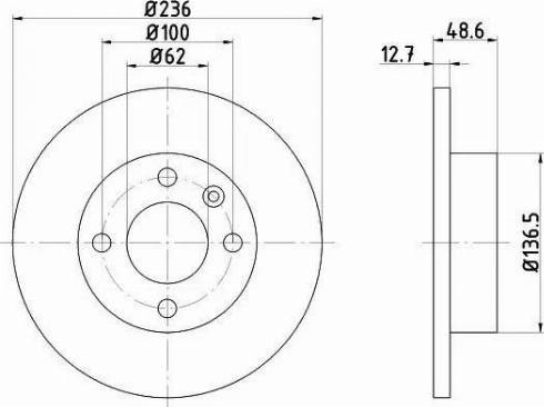 HELLA PAGID 8DD 355 105-891 - Тормозной диск avtokuzovplus.com.ua