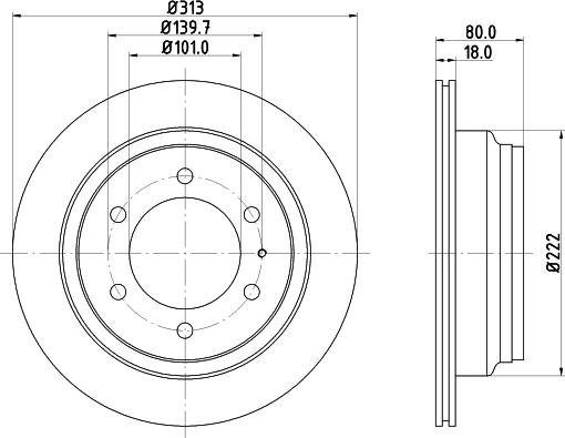 HELLA PAGID 8DD 355 106-021 - Тормозной диск avtokuzovplus.com.ua