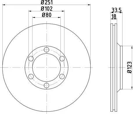 HELLA PAGID 8DD 355 106-411 - Тормозной диск autodnr.net