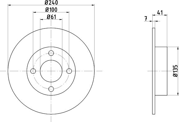 HELLA PAGID 8DD 355 106-461 - Тормозной диск avtokuzovplus.com.ua