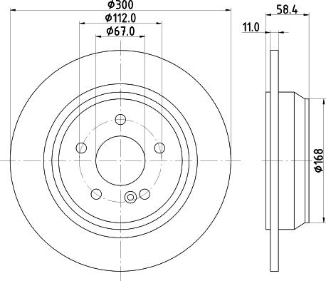 HELLA PAGID 8DD 355 106-891 - Тормозной диск avtokuzovplus.com.ua