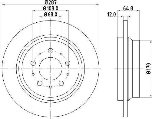 HELLA PAGID 8DD 355 107-092 - Тормозной диск avtokuzovplus.com.ua