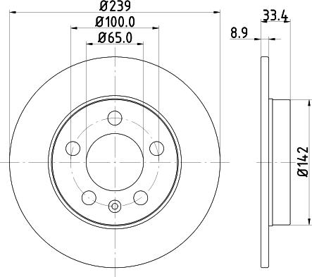 HELLA PAGID 8DD 355 107-462 - Гальмівний диск autocars.com.ua