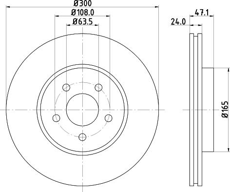 HELLA PAGID 8DD 355 108-042 - Тормозной диск autodnr.net