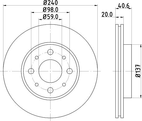 HELLA PAGID 8DD 355 109-121 - Тормозной диск avtokuzovplus.com.ua