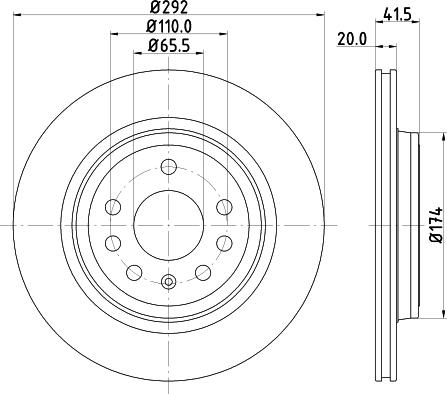 HELLA PAGID 8DD 355 109-191 - Тормозной диск avtokuzovplus.com.ua