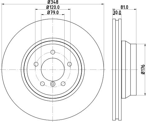 HELLA PAGID 8DD 355 129-781 - Тормозной диск avtokuzovplus.com.ua