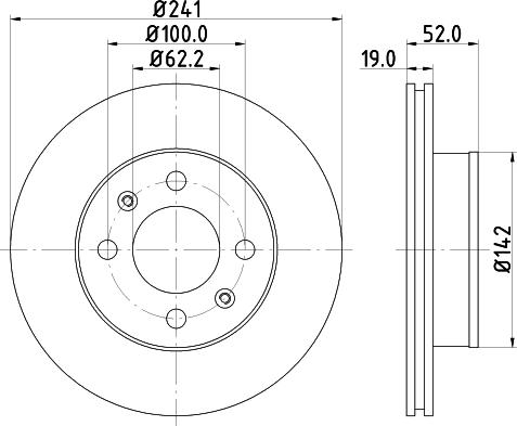 HELLA PAGID 8DD 355 110-641 - Тормозной диск avtokuzovplus.com.ua