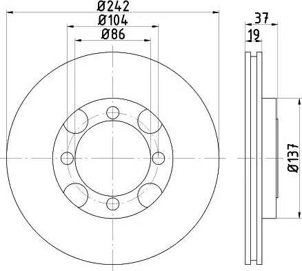 HELLA PAGID 8DD 355 110-921 - Тормозной диск avtokuzovplus.com.ua